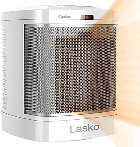 Lasko CD08200 Small Portable Ceramic Space Heater For Bathroom And Indoor Home Use, White, 6.25 X 6.25 X 7.65 Inches 6 Lasko CD08200 Small Portable Ceramic Space Heater For Bathroom And Indoor Home Use, White, 6.25 X 6.25 X 7.65 Inches - Image 6
