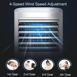 BeiLiHe Evaporative Cooler, Portable Air Conditioner With 120°Oscillation Swamp Cooler, 4 Wind Speeds, 2H Timer, 2 Ice Packs, 10L Large Water Tank & Scroll Casters, For Outdoor Indoor Use -Solo Stoves Shop 51yJsYvr6UL