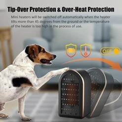 Small Electric Heater, Portable Space Heaters For Indoor Use, Mini Ceramic Heater For Office Patio Home Use, Desk Heaters With Overheat & Tip-Over Protection -Solo Stoves Shop 51z9Z6yuSyL