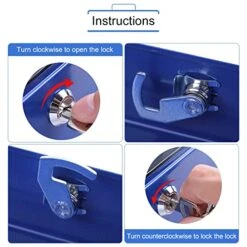 1pc Mini Portable Steel Petty Lockabl Small Safes For Home,Security Box, Fireproof Waterproof Storage Box With Lock, Money Organizer For Cash, For Storage Of Cash, Jewelries And More(СºÅÀ¶ɫ) -Solo Stoves Shop 51zTZ9gOSYL