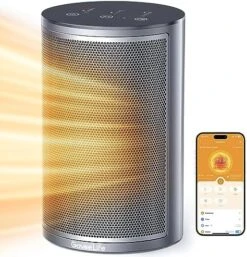 GoveeLife Smart Space Heater, 1500W Fast Electric Heater For Indoor Use With Thermostat, Wi-Fi App & Voice Remote Control, Small Heater Safety For Bedroom Home Indoors Office Desk Portable, Black -Solo Stoves Shop 51zXRBW2q1L. AC