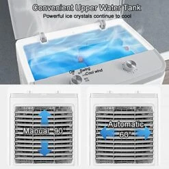 BeiLiHe Portable Evaporative Air Cooler For Outdoor Use, Swamp Cooler Cooling Fan With 35L Water Tank, 4 Ice Packs, 90° Swing, 4 Universal Wheel,3 Speeds,for Room Garage Commercial 6 BeiLiHe Portable Evaporative Air Cooler For Outdoor Use, Swamp Cooler Cooling Fan With 35L Water Tank, 4 Ice Packs, 90° Swing, 4 Universal Wheel,3 Speeds,for Room Garage Commercial -Solo Stoves Shop 51zagQbGk4L