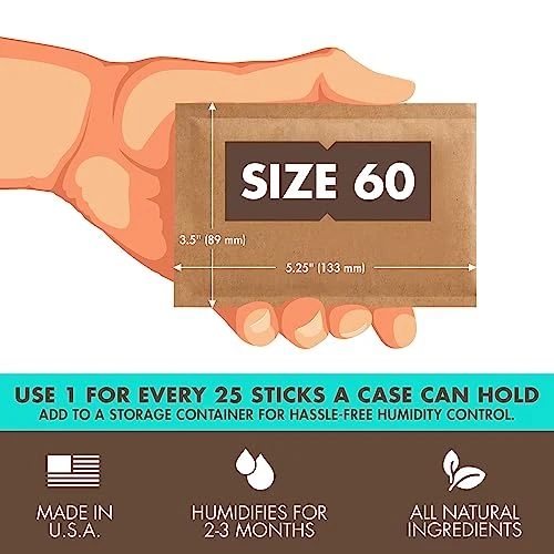 Boveda 72% Two-Way Humidity Control Packs For Wood Humidifier Boxes – Size 60 – 4 Pack – Moisture Absorbers – Humidifier Packs – Hydration Packets In Resealable Bag 2 Boveda 72% Two-Way Humidity Control Packs For Wood Humidifier Boxes – Size 60 – 4 Pack – Moisture Absorbers – Humidifier Packs – Hydration Packets In Resealable Bag - Image 2
