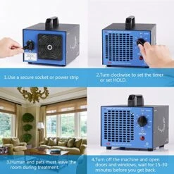AIRTHEREAL MA5000 Commercial Ozone Generator, 5000mg/h O3 Machine Home Air Ionizers Deodorizer For Rooms, Smoke, Cars And Pets, Blue -Solo Stoves Shop 611P3WrPAqL
