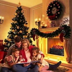 LIFEPLUS Electric Fireplace Log Set Heater 21 Inch With Remote Control 8H Timer Realistic Flame Ember Bed Adjustable Brightness Antique Bronze, Overheat Protection, Fake Fire For Christmas Home Decor -Solo Stoves Shop 616Q2wS5nDL