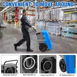 MOUNTO 180Pints LGR Industrial Dehumidifier With Pump And Drain Hose, Portable Dehumidifier With Wheels For Home, Basements, Garages, And Job Sites. -Solo Stoves Shop 61asKyTxBJL